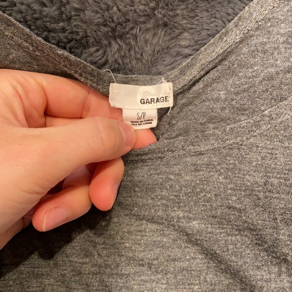 Garage grey crop tank, size small - Picture 3 of 3